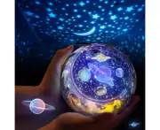 Children'S Nightlight Projector - 360 Degree Rotating Star Universe Projector Can Rotate, With 5 Movies And 4 Modes.