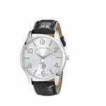 U.S. POLO ASSN 男錶 CLASSIC MEN'S USC50224 SILVER-TONE WATCH WITH BLACK FAUX LEATHER BAND [2美國直購]