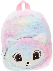 [ifundom] Backpack Plush Animal Design Shoulder Bag Shoulder Bag Girl Handbag School Bag for Bookbags Storage Bag Casual Shoulder Pouch Book Bag Colorful Polyester