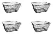 Black Rectangle Wire Basket - 4 Pack Centerpiece Floral Decor Gifts Storage Gift
