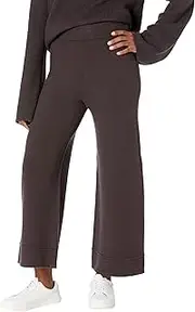 [The Drop] Women's Bernadette Pull-On Loose-Fit Cropped Sweater Pant, Chocolate, M