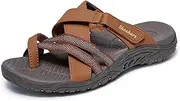 [Skechers] Women's Reggae - Sunday Stroll Brown Slide Sandal