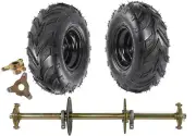 810mm Drift Trike Go Kart Rear Axle Kit , 6" Wheels, 3 Stud Hubs For ATV Quad