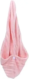 Bathroom Absorbent Quick-Drying Bath Thicker Shower Long Curly Hair Cap Dry Head Hair Towel(Pink)