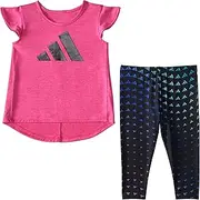 [adidas] baby-girls Flutter Sleeve Top & Legging 2-piece Set