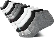 [Reebok] Women's Athletic Socks - Performance Low Cut Socks (12 Pack), Size 4-10, Grey/White/Black