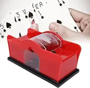 Ejoyous Card Shuffler, Card Shuffler Manual Skip BO Card Game Card Shuffler for 1-2 Card Decks Poker Playing Cards Casino Card Shuffler (Red)