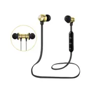 Bluetooth Headset 5.0 Magnetic Sport Wireless Bluetooth In-Ear Bluetooth Headphones HiFi Stereo Deep Bass Headsets-Gold