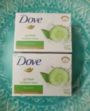 NEW! DOVE Bigger Bars! (2-BARS) 4.75 Oz. ●COOL MOISTURE● Cucumber & Green Tea.