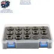 COLLET SET 25 IN A BOX 15 PC SET PRECISION QUALITY UNDER 10 MICRONS.01MM 3-17MM