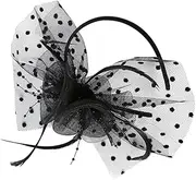 [Ipetboom] Vintage Lace Flower Fascinator Hat Headband for Elegant Party Headwear for Halloween Masquerade Bridal Looks and Evening Events Mesh Accessory