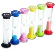 Sand Timer 6 Colors Hourglass Sandglass Sand Clock Timer 30sec / 1min / 2mins