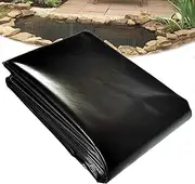 Black Pond Liners 3x4m 4x6m 5x8m 6x9m 7x8m 8x10m 10x12m 5 Mil HDPE Fish Pond Liner, Reinforced Koi Pond Lining for Outdoor Ponds, Water Gardens, Waterfall,Fountain(10x10m(32.8x32.8ft))