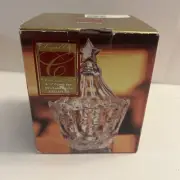 CRYSTAL CLEAR "CHRISTMAS TREE" Candy Box/Dish Lead Crystal