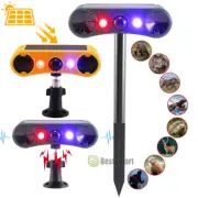Solar Outdoor Wireless Motion Sensor Alarm 2*130db Loud Noise Maker 4 Modes