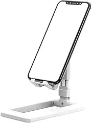 Phone Stand Foldable - Adjustable Height Phone Mount,Lazy Tablet Holder for Desk Dressing Table, Portable Smartphone Cradle with Adjustable Height