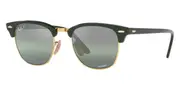 Ray-Ban RB3016 Clubmaster Asian Fit Polarized 1368G4 Men's Sunglasses Green Size 55