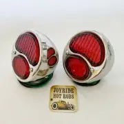 1928-31 Ford Model A Tail Lights - Pol S/S with LED lenses -1 pr (R/H + L/H)