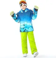 [7HAHA3] Boys Polar Fleece Lining Snowboard Ski Jacket Pants Set Youth Iceberg Snowsuit Children Warm Coat in -30°C (-22℉)