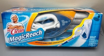 Mr Clean Magic Reach Starter Kit Bathroom Cleaning Tool Detachable Pole~NEW