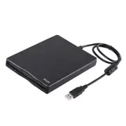 USB Floppy Drive, 3.5" USB External Floppy Diskette Drive 1.44 MB FDD Black