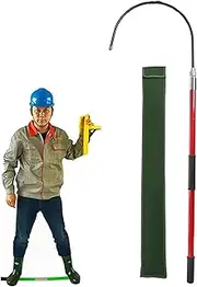 Rescue Hook Hot Stick 220Lbs, Electrical Safety Rescue Hook for New Energy Vehicle Repairs, Body Rescue Hook Insulated, Portable Emergency Rescue Pole Electrical Safety Kit 3' 5' 6' 10'(Red,9.8ft/3m)