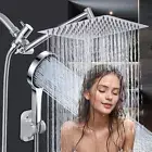 Shower Head,10 Inch Rain Shower Head with Handheld Spray Combo,3 Handheld Water