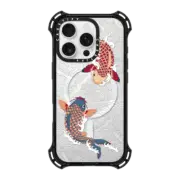 iPhone 16 Pro Bounce Case MagSafe Compatible koi fish Japanese tattoo style transparent pattern