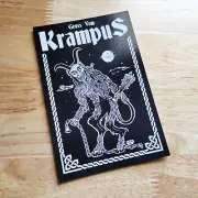 Vintage Style Krampus Holiday 4”x6” Postcard (Black Design)