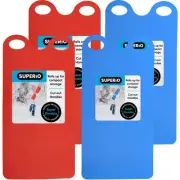 Lightweight Blue Snow Sled for Kids and Adults Portable 4 Pack 36x18 Inches