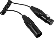 HANABASS XLR Male to Female Microphone Cable 3 Pin Spring Braided Pure Copper Microphone Cable XLR Extension Cables Heavy Duty Cable for Recording