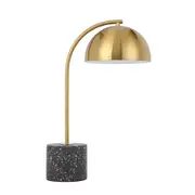 Ortez Table Lamp Antique Gold Iron Black Terrazzo - ORTEZ TL-BKTRZAG