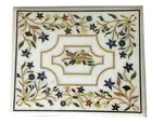 Modern Art Entryway Table Top Rectangle Marble Coffee Table for Cafeteria Decor