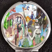 Totoro Catbus Ponyo Howl Kiki Haku Monokoke Ghibli Disney Makeup Compact Mirror