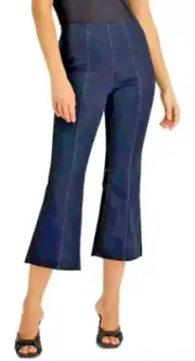 I.N.C. International Concepts Women's High-Rise Pull-on Flared Cropped Jeans 2