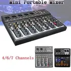 Professional 4/6/7 Channel Live Studio Audio Sound Mixer USB Mixing DJ Console