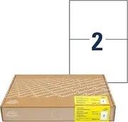 AVERY Zweckform 8026 Shipping Labels (600 Adhesive Labels A5, 210 x 148 mm on A4, Printable Shipping Labels for Hermes, DHL, GLS, DPD, UPS, FedEx, Self-Adhesive Address Labels, 3655) 300 Sheets