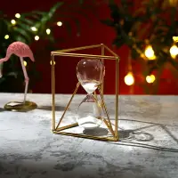 在飛比找樂天市場購物網優惠-創意金屬時光沙漏時間計時器裝飾擺件禮物個性客廳現代簡約工藝品