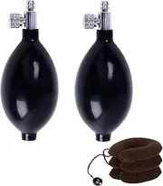 UtySty 2 Pack Blood Pressure Bulb Pump Replacement Latex Rubber Inflation Bulb with Air Release Valve Barb Adjustable Hand Squeeze Pump for Aneroid Sphygmomanometer Manual Blood Pressure Monitor Cuff