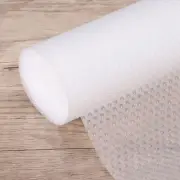 Shelf Liner 11.8" x 16.4ft EVA Non-Slip Drawer Mats Circular Mesh Texture Clear