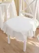 北歐風格多色華夫格椅墊彈力一體四季通用椅套餐桌椅墊 (8.3折)