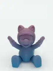 RACCOON MARIO Figure Articulated Flexi Rainbow Colors 4" 3D Printed Figure