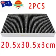 2PCS Cabin Pollen Filter For AUDI A4 A6 ALL ROAD Full PET Fabaric With Carbon