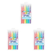 3x 12pc Ooly Brilliant Brush Colouring Marker w/ Case Set Kids Art/Craft 6y+