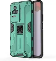 [YukeTop] Cover for Oppo Find X6 Pro Case, Hard PC + Soft TPU, Invisible Bracket, Car Magnetic Patch, Drop-Proof, Protective Cell Phone Cover for Oppo Find X6 Pro.(Green)