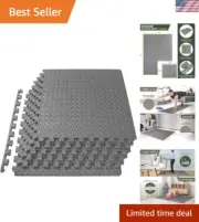 Lightweight EVA Exercise Flooring: 6 Interlocking Tiles for Safe Play and Gym