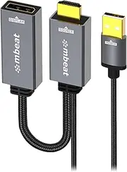 mbeat Tough Link HDMI to DisplayPort Adapter with USB Power