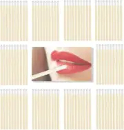100Pcs Bamboo Handle Lip Wands, Disposable Lip Brushes, Lipstick Lip Gloss Co...