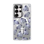 Galaxy S25 Ultra Clear Magnetic Case pigeons in love