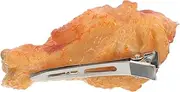 [COSMEVIVI] Grilled Chicken Leg Hairpins Hair Clip Fried Drumstick Hair Clips Funny Hairpins for Parties Orange Pvc